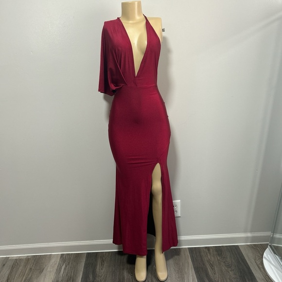 Fashion Nova One Shoulder Red Dress - Picture 1 of 5